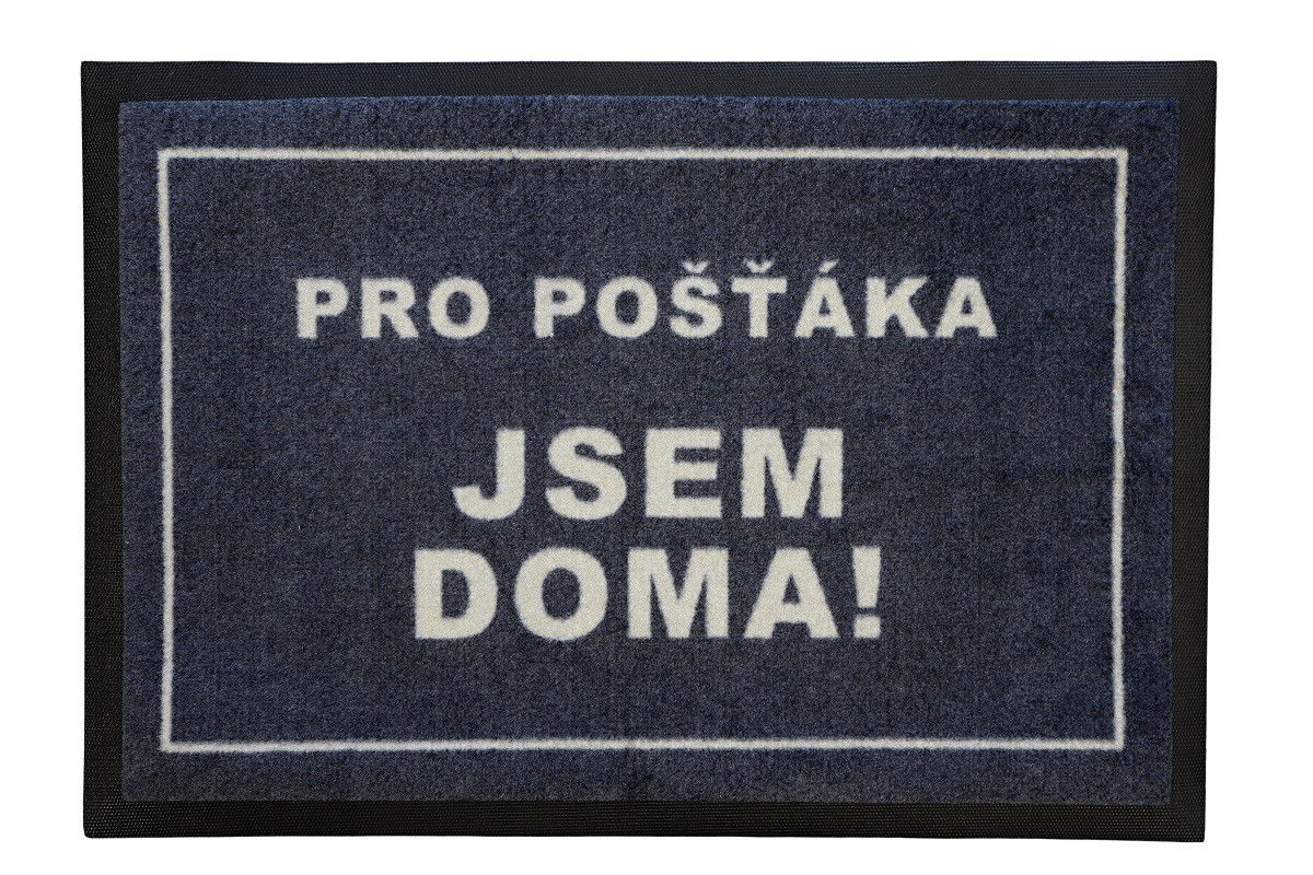 Rohožka Pre poštára som doma 40x60 cm - na von aj na doma, 40x60, šedá, GDmats
