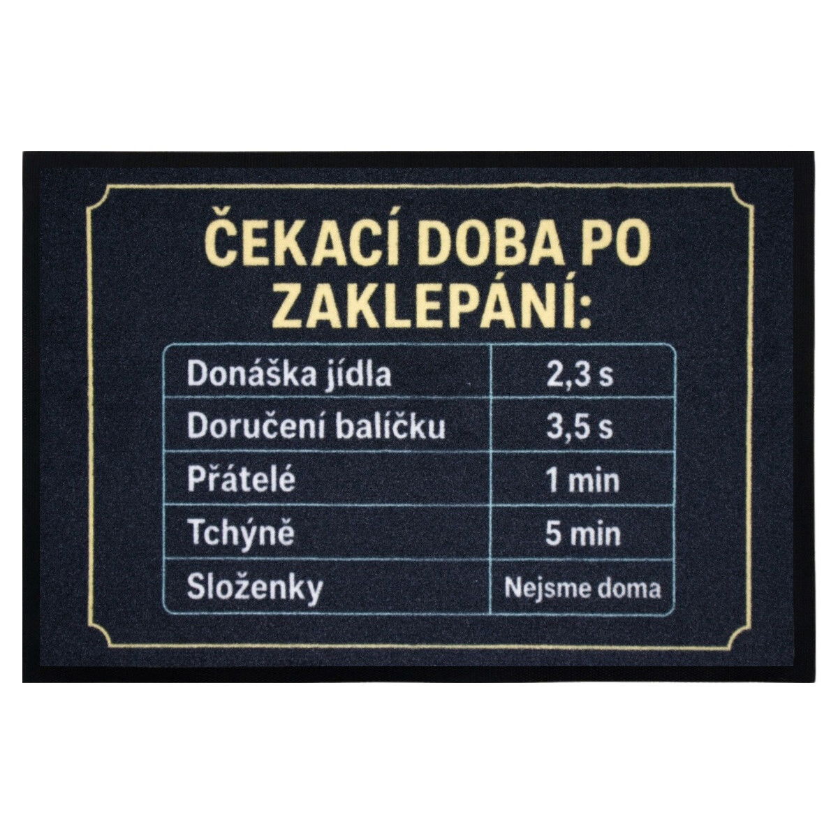 Rohožka Čakacia doba 40x60 cm - na von aj na doma, 40x60, čierna, Mercury Flooring