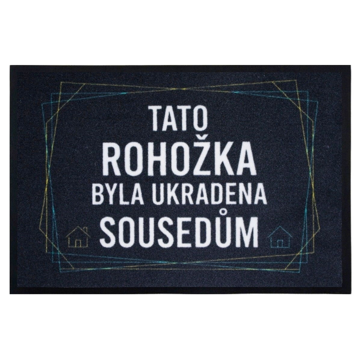 Táto rohožka bola ukradnutá susedom 40x60 cm - na von aj na doma, 40x60, čierna, Mercury Flooring