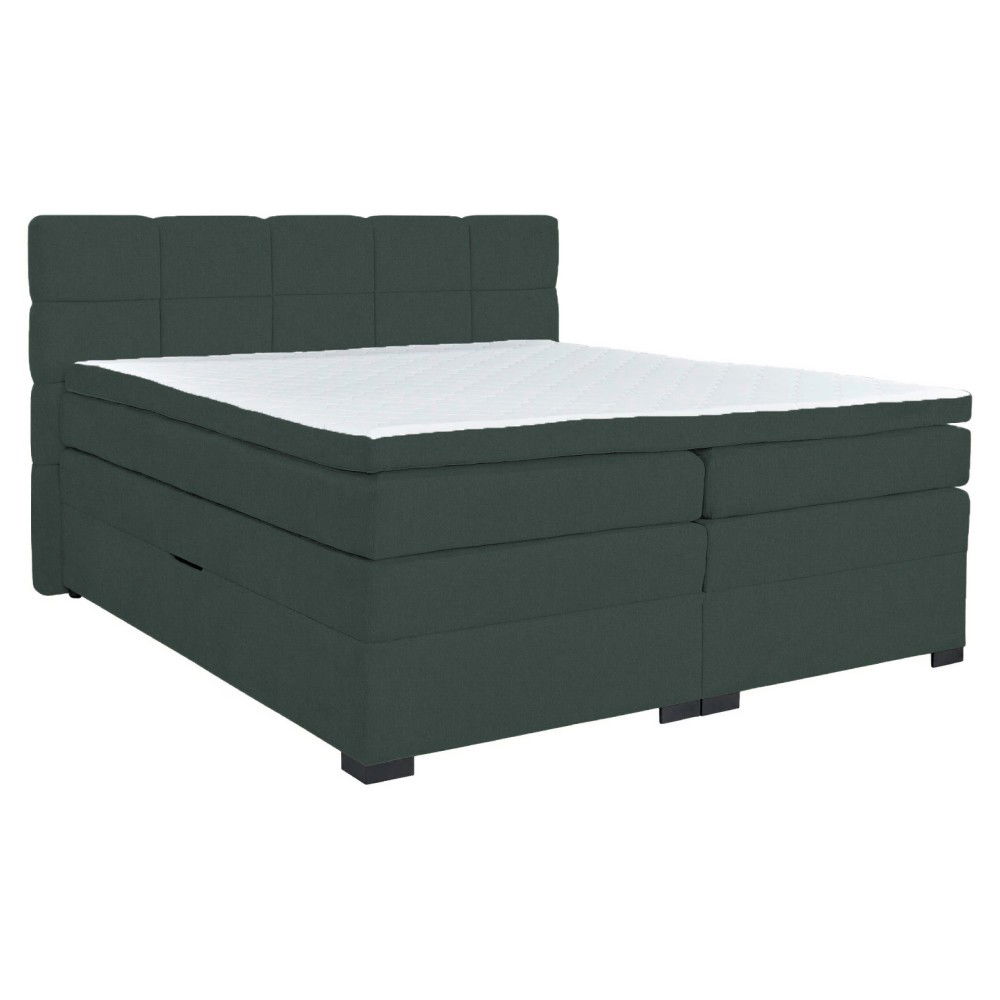 Boxspringová manželská pocketová posteľ April 200x200 cm - zelená – obrázok 5