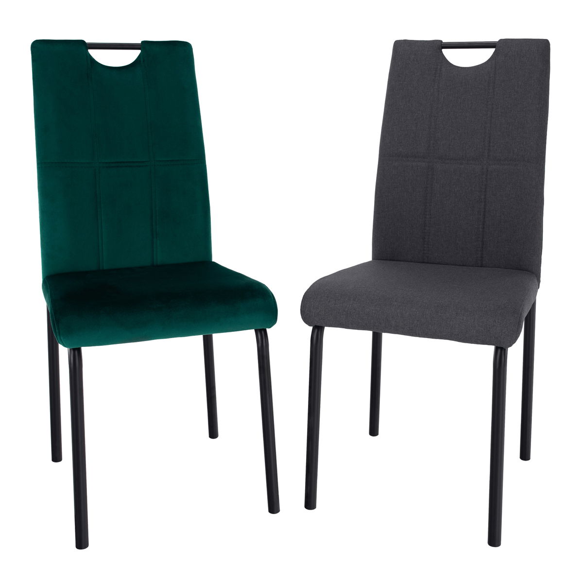 Jedálenská stolička Jonka - smaragdová (Velvet) / čierna – obrázok 13