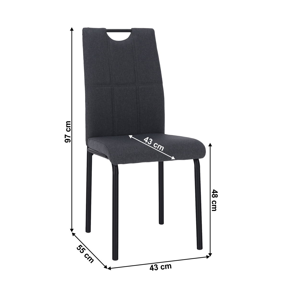 Jedálenská stolička Jonka - smaragdová (Velvet) / čierna – obrázok 2