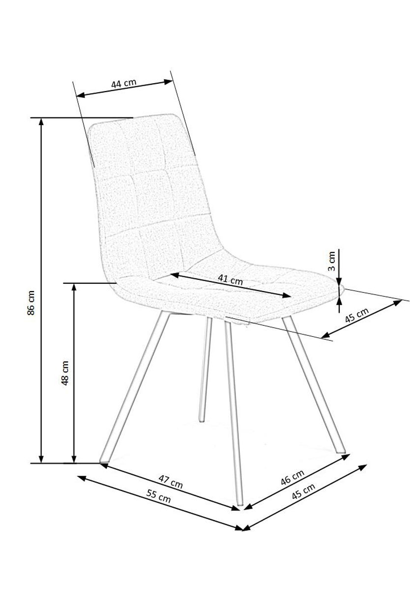 Jedálenská stolička K402 - béžová / čierna – obrázok 11