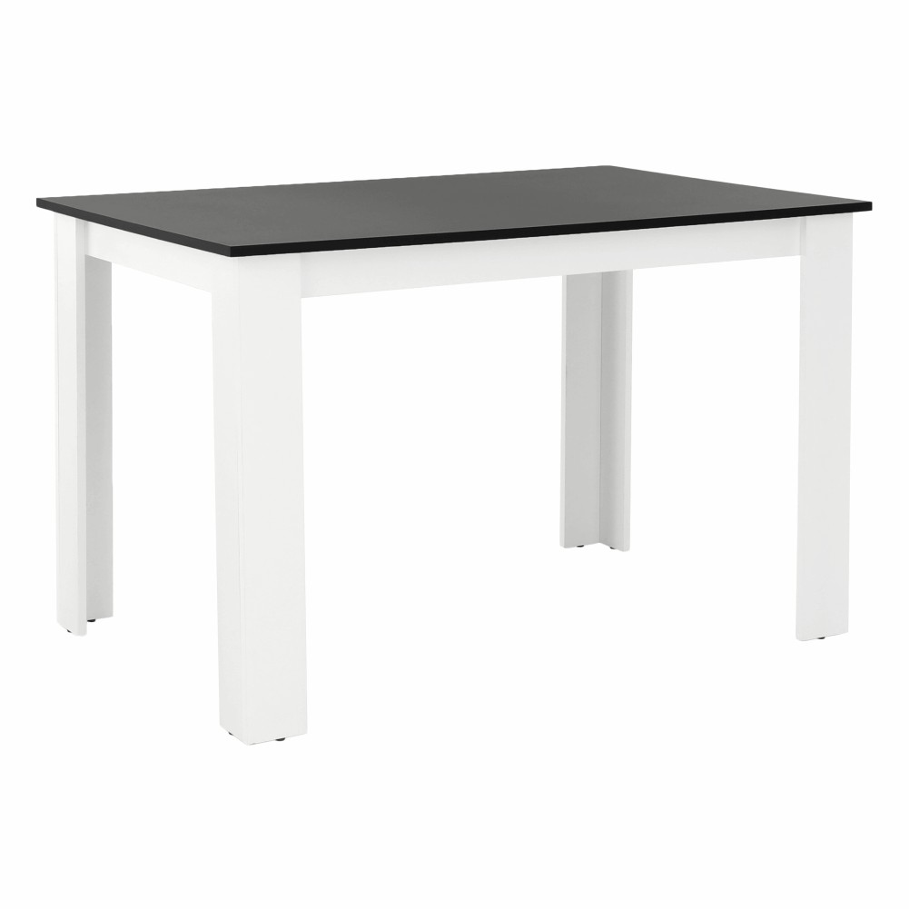 Jedálenský stôl Kraz 120x80 cm - biela / čierna
