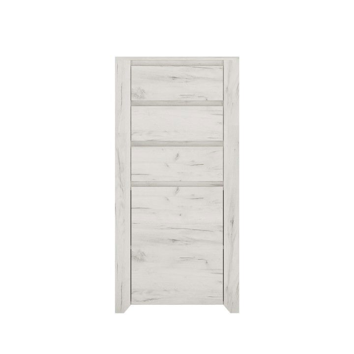 Komoda Angel Typ 35 1D-3S - biela / craft