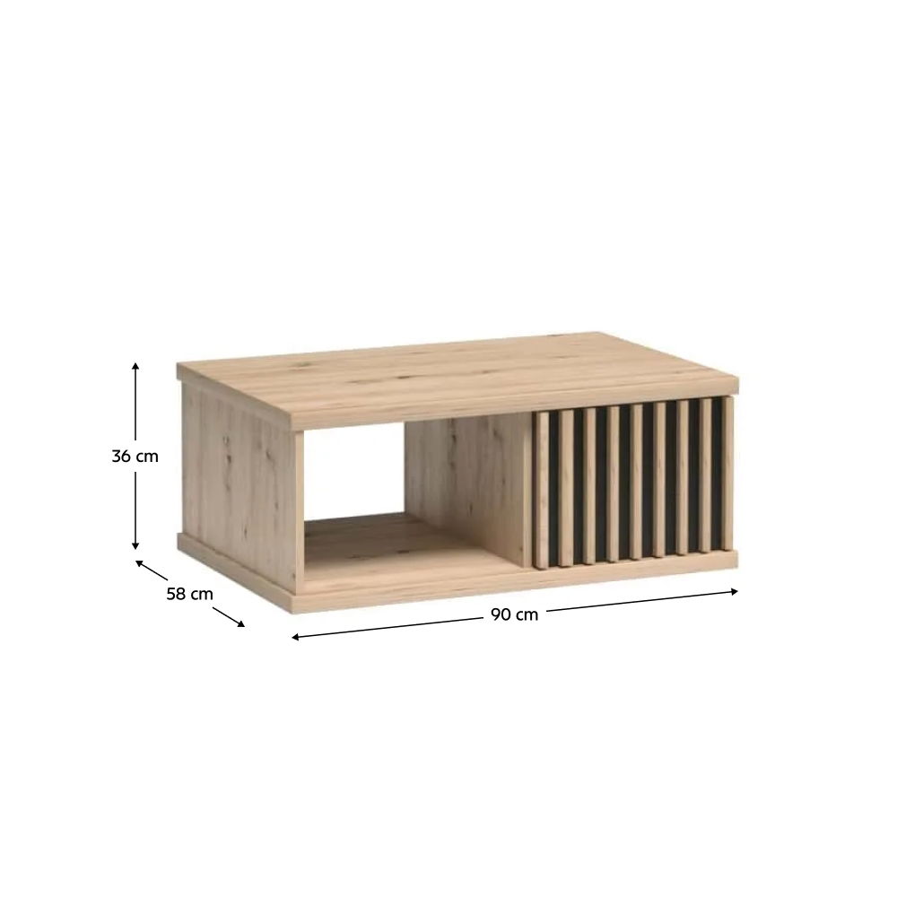 Konferenčný stolík Koli C-08 - dub artisan / čierna – obrázok 2