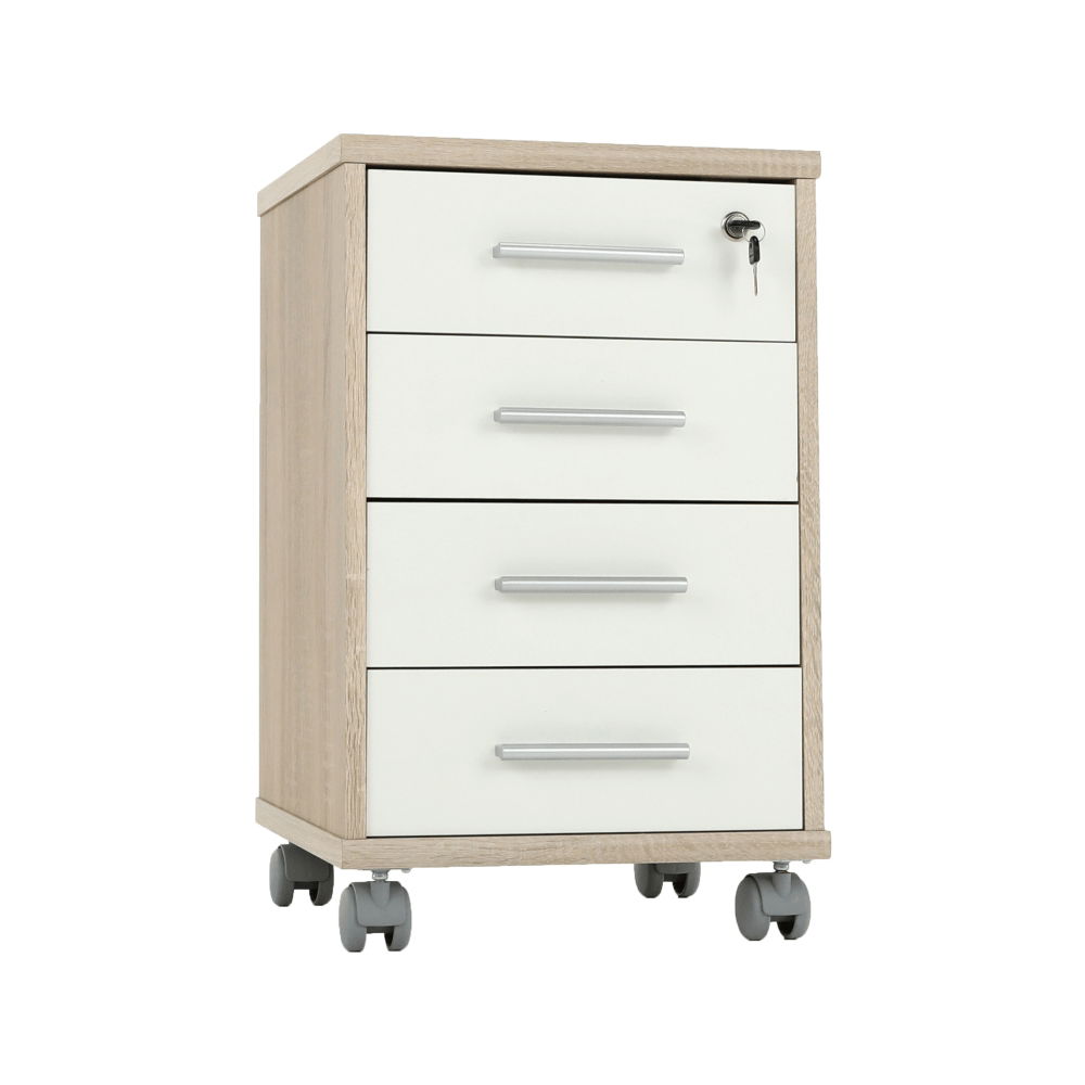 Kontajner na kolieskach Johan 2 New 12 - dub sonoma / biela – obrázok 7