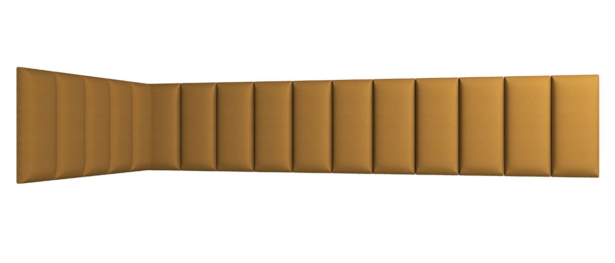 Obdĺžnikový čalúnený panel na stenu Quito 20x50 cm - zlatá – obrázok 5