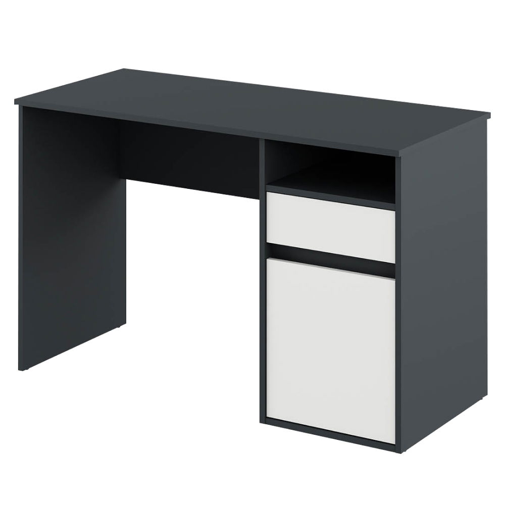 PC stôl Bili New - grafit / biela