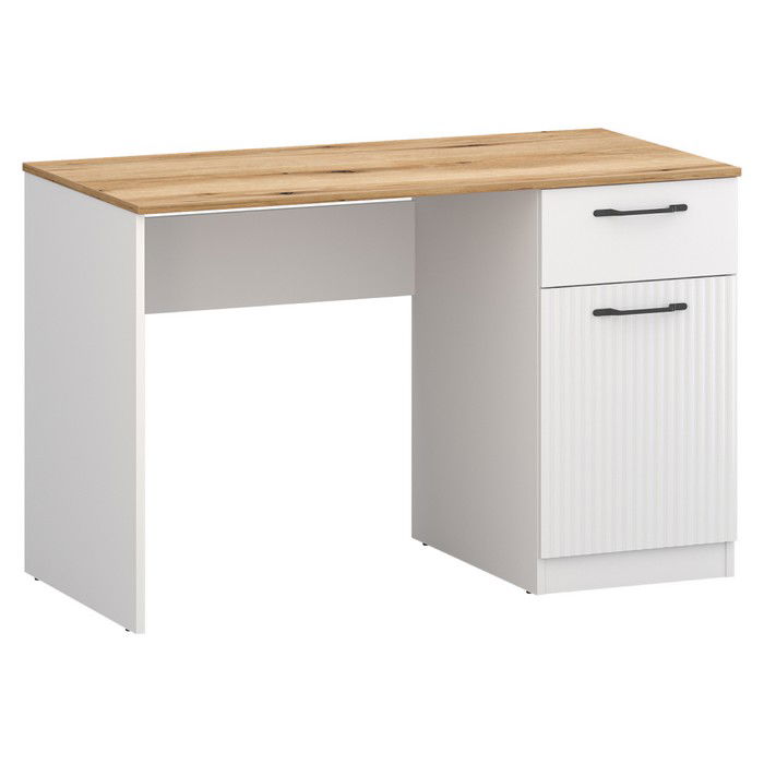 PC stôl Velis 1D1S/120 - biela / dub evoke