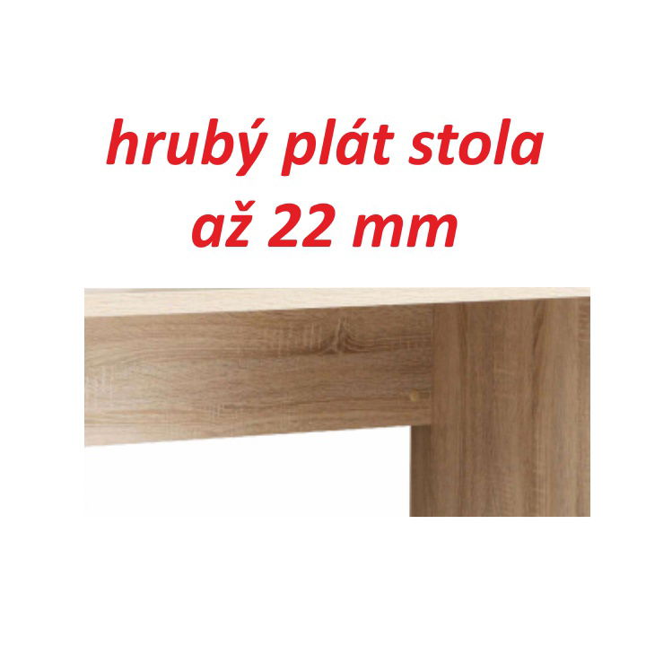 PC stolík Eustach - dub sonoma / biela – obrázok 4
