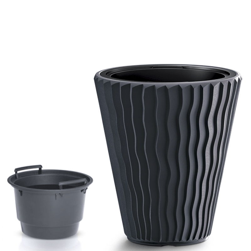 Plastový kvetináč DBSP300 29,7 cm - antracit – obrázok 2