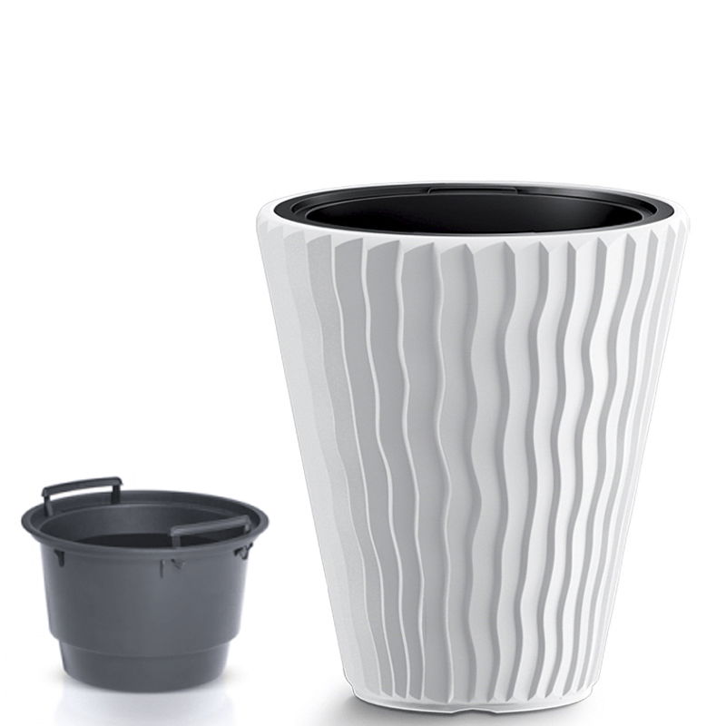 Plastový kvetináč DBSP300 29,7 cm - biela – obrázok 2