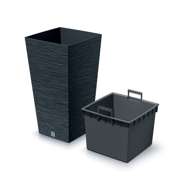Plastový kvetináč DFSH350 34,5 cm - antracit – obrázok 2