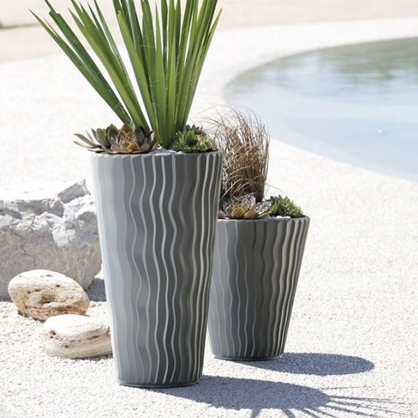Plastový kvetináč DPSP350 34,9 cm - antracit – obrázok 3