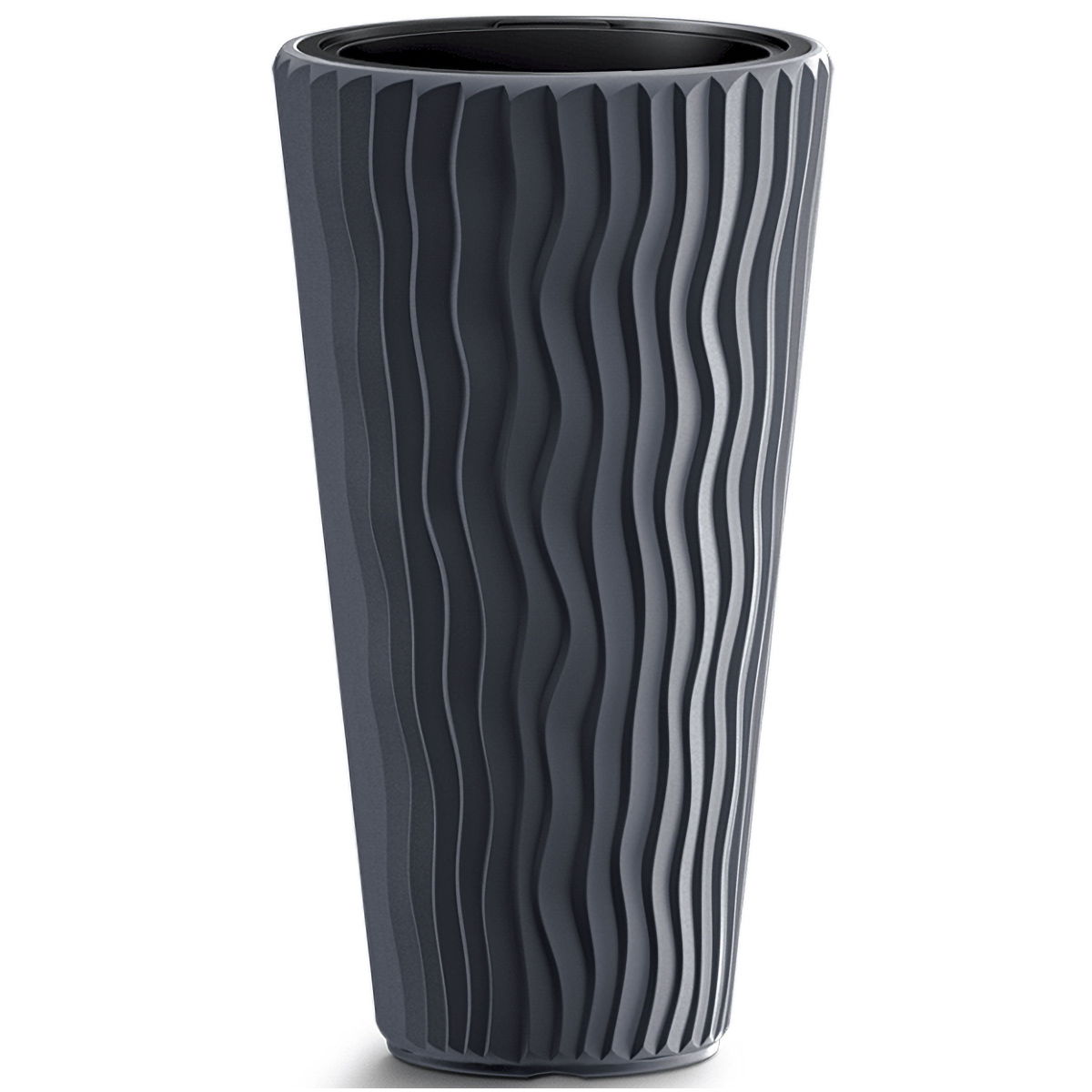 Plastový kvetináč DPSP350 34,9 cm - antracit