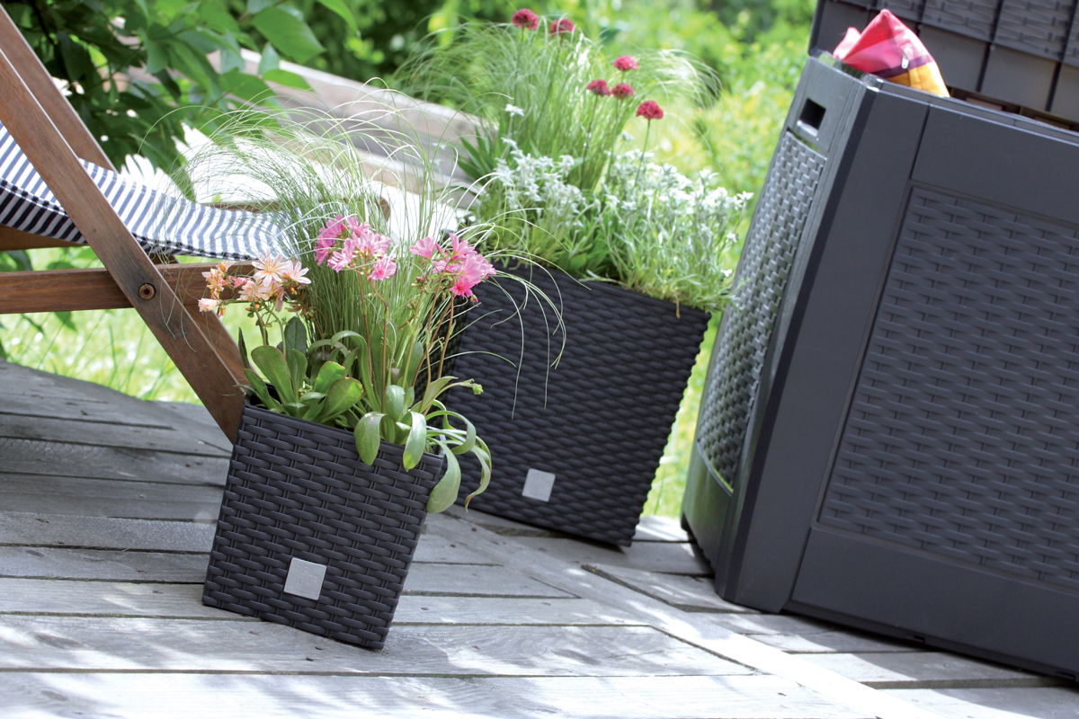 Plastový kvetináč DRTS265L 26,5 cm - mocca – obrázok 3