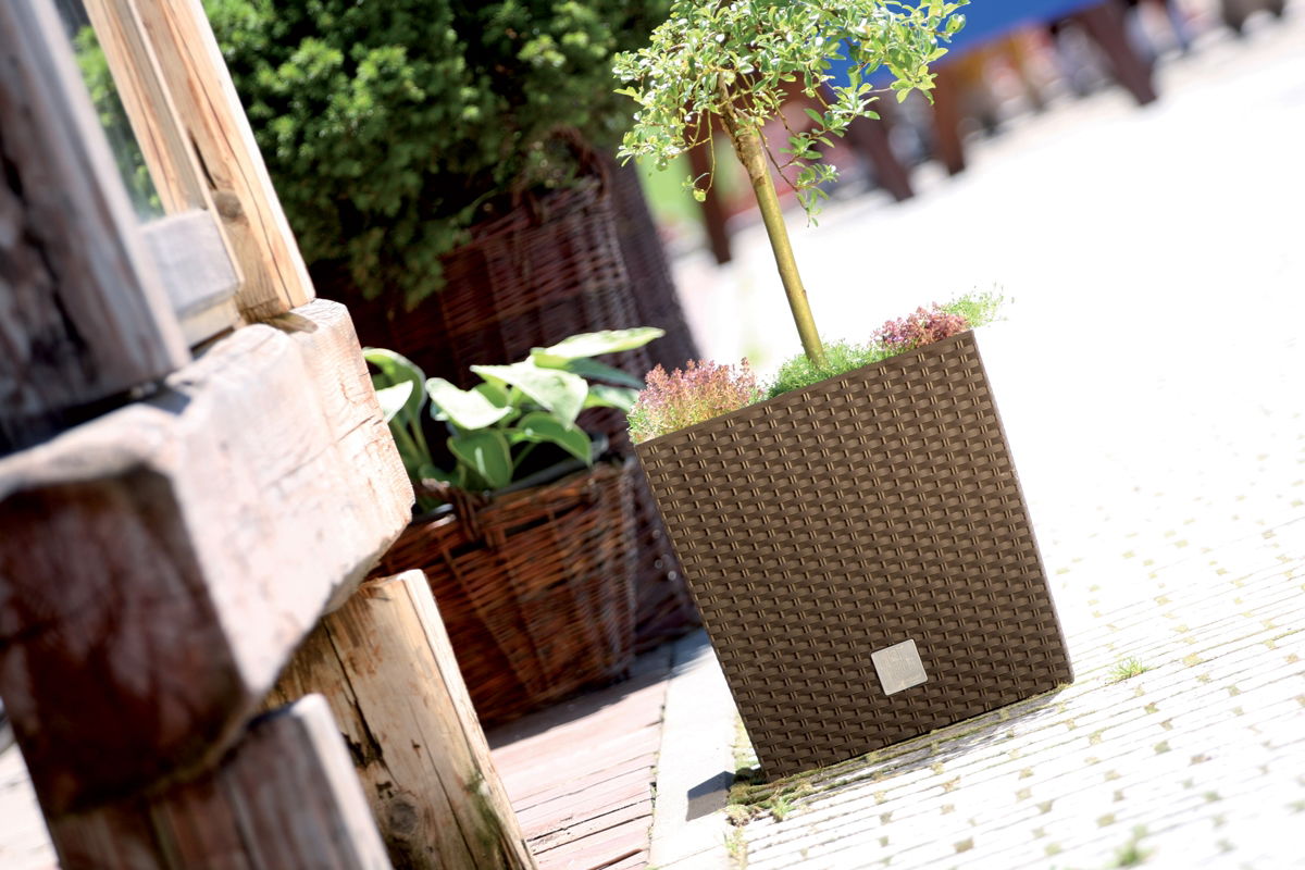 Plastový kvetináč DRTS265L 26,5 cm - mocca – obrázok 5