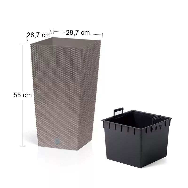 Plastový kvetináč DRTS300 30 cm - mocca – obrázok 2