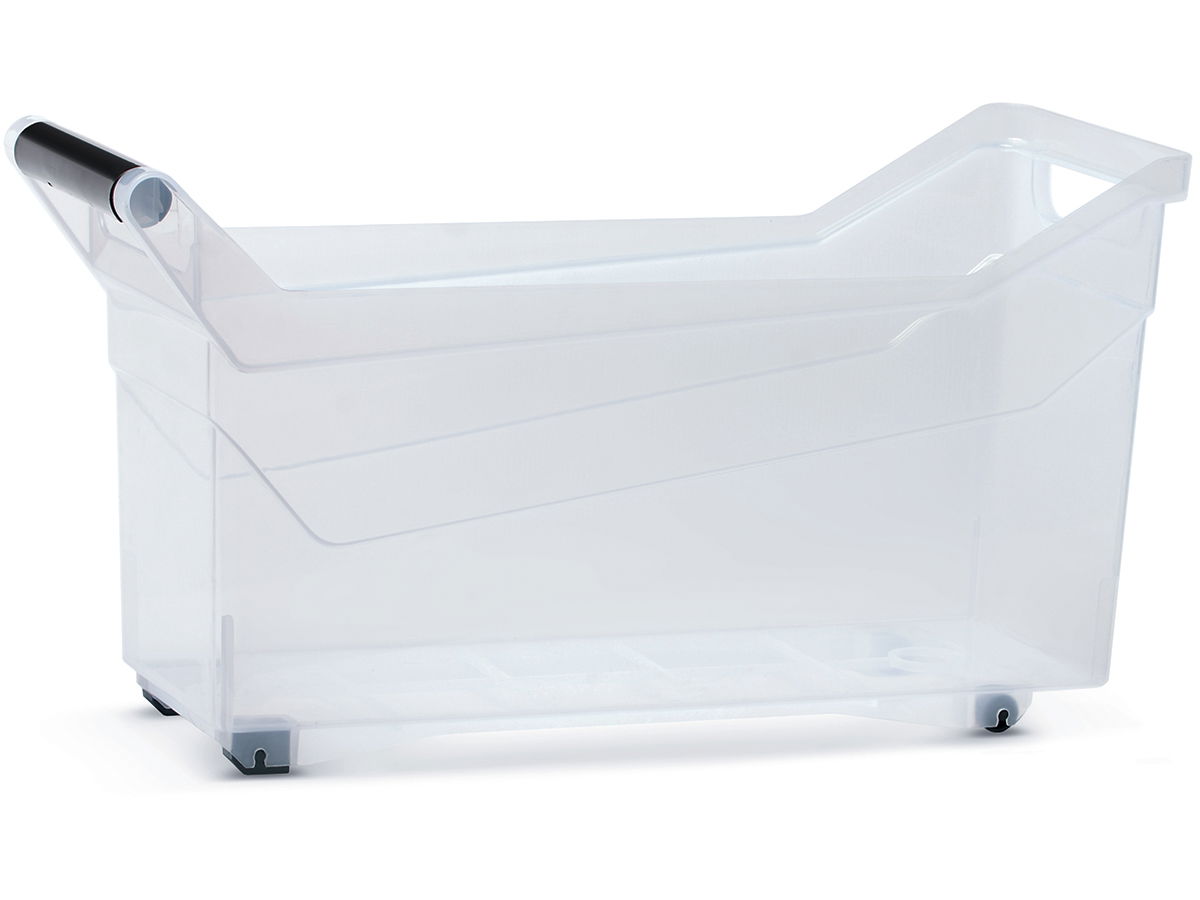 Plastový úložný box na kolieskach NUK4L 17 l - priehľadná