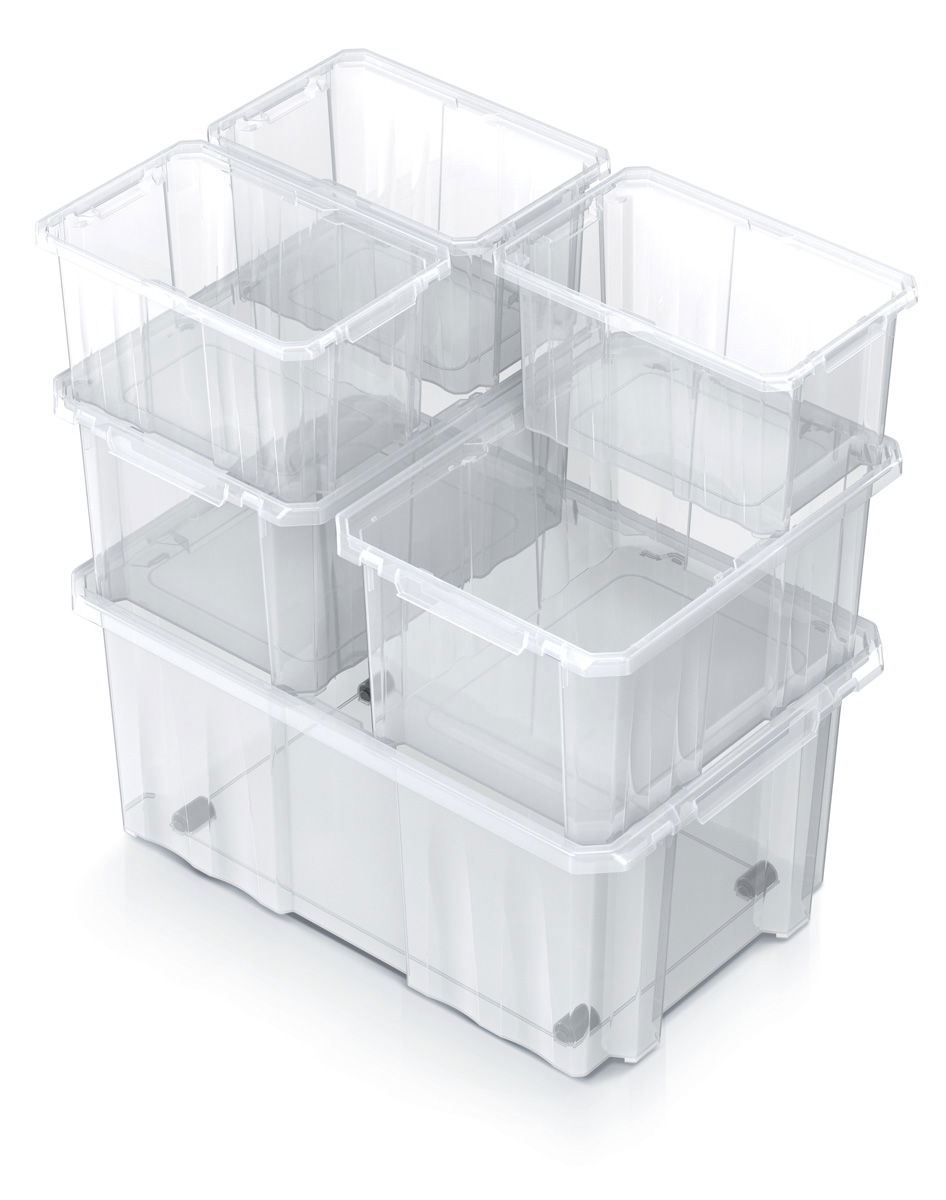 Plastový úložný box NCC12 6 l - priehľadná – obrázok 6