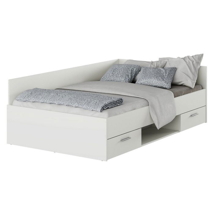 Posteľový rám s úložným priestorom Boat 120 - biela