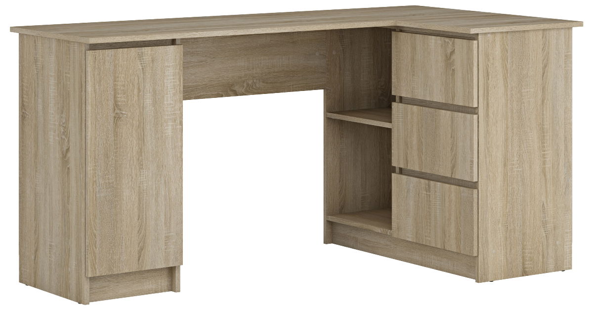 Rohový PC stolík Alsen - dub sonoma