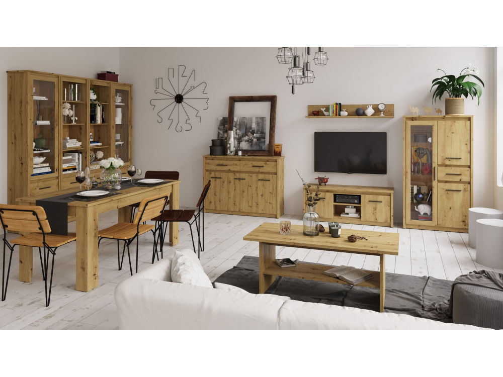 Rozkladací jedálenský stôl Airon - dub artisan – obrázok 2