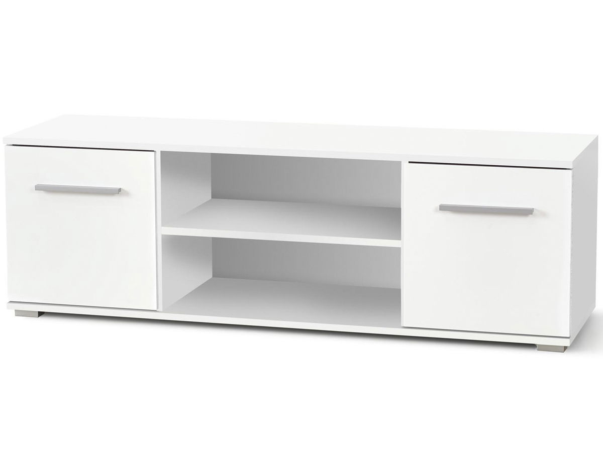 TV stolík Lima RTV1 - biela / biely lesk