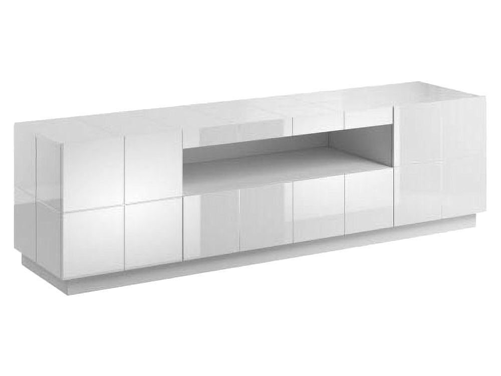 TV stolík Reja - biely lesk