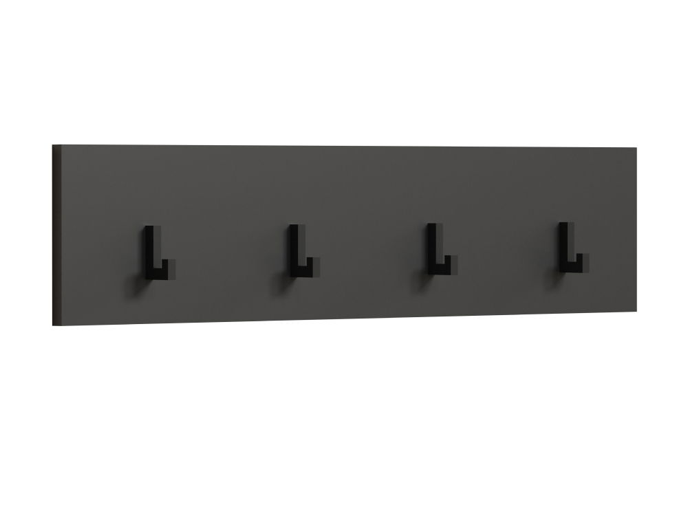 Vešiakový panel Esena 80 - grafit / čierna