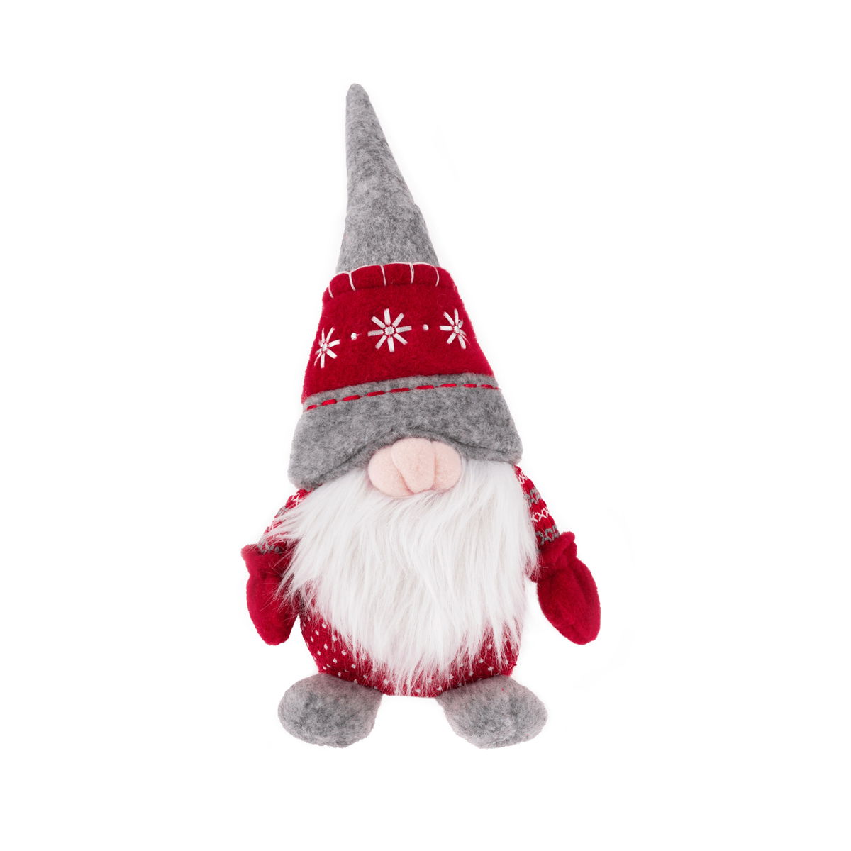 Vianočná postavička (4 ks) Doll - červená / sivá / biela – obrázok 6