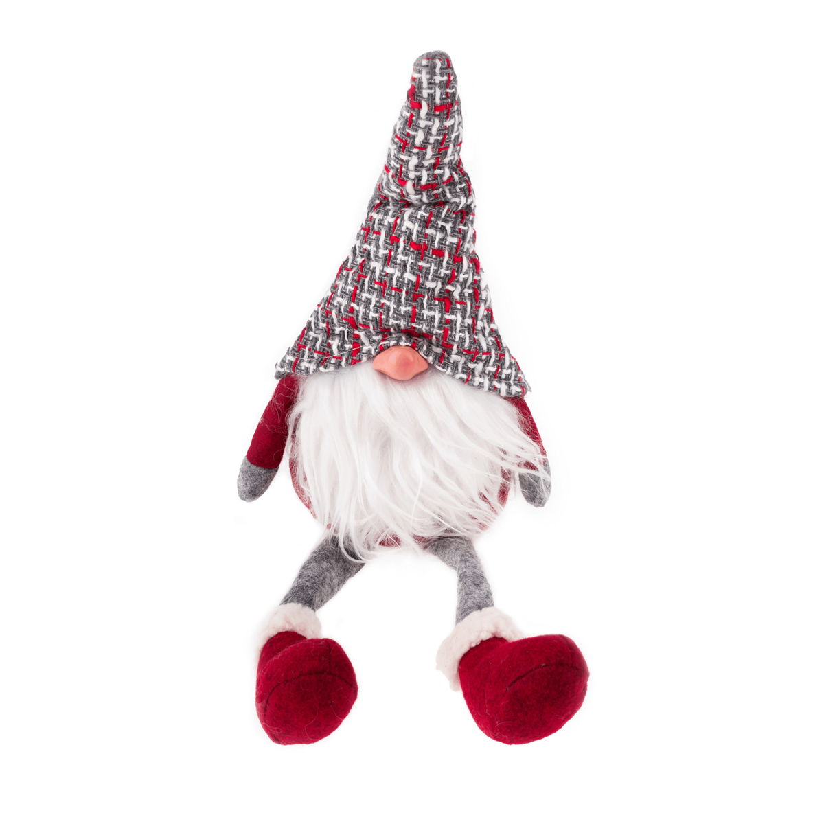 Vianočná postavička (4 ks) Doll - červená / sivá / biela – obrázok 8