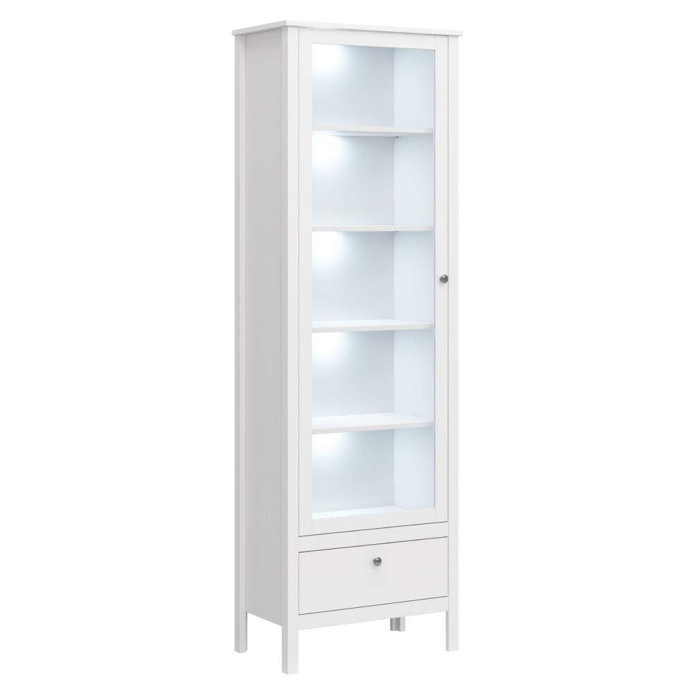 Vitrína Olje 1W1S - biela