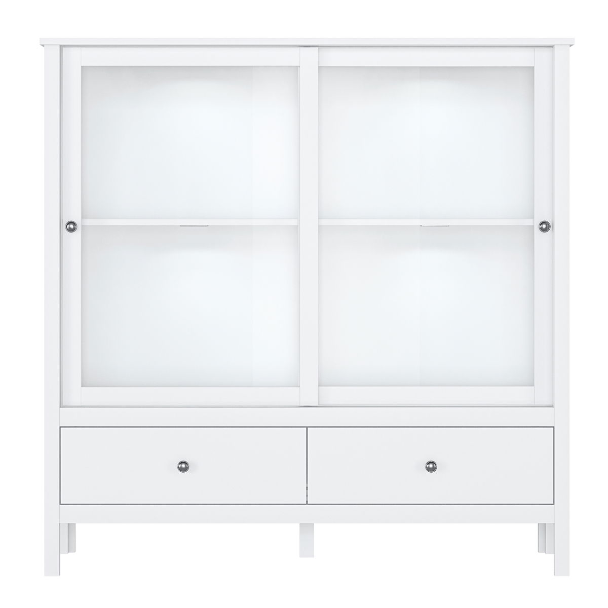 Vitrína Olje 2W2S N - biela