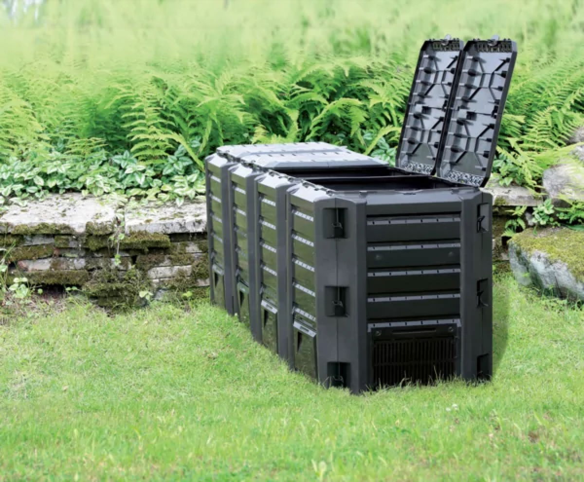 Záhradný kompostér IKLM1200C 1200 l - čierna – obrázok 5