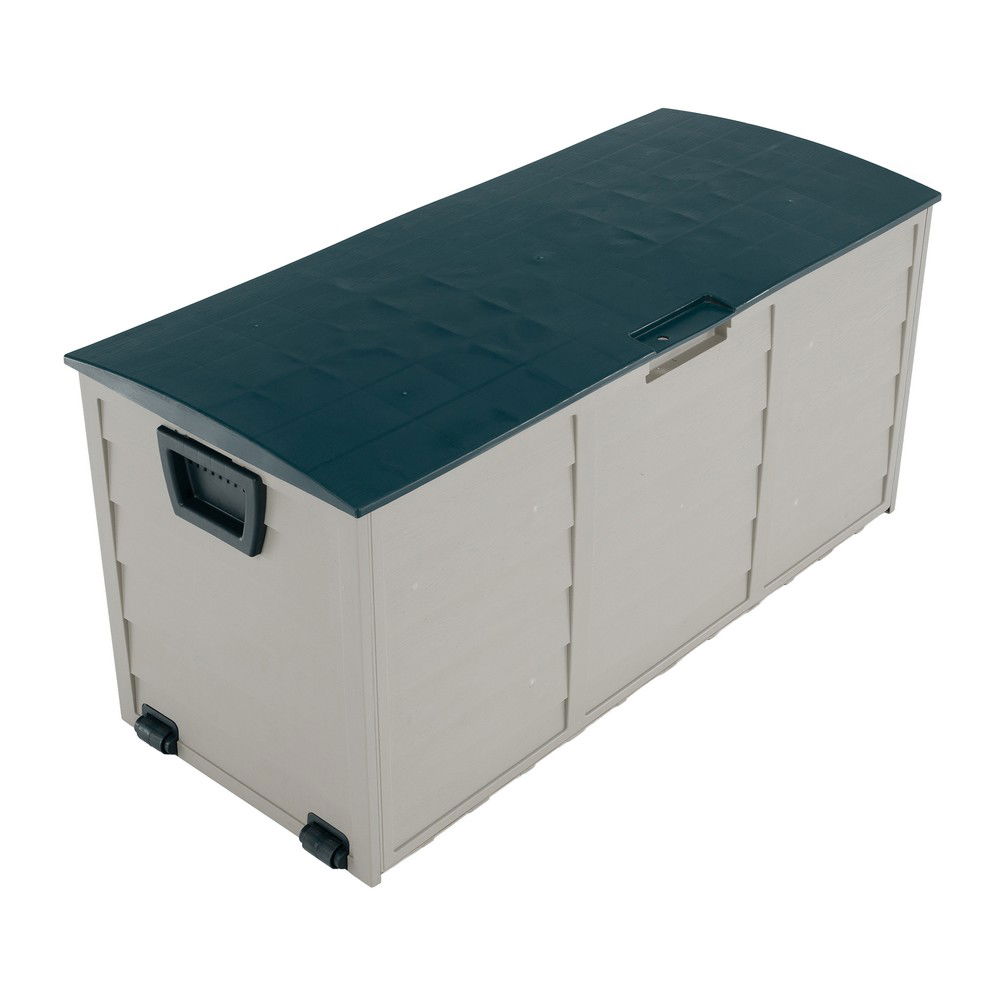 Záhradný úložný box Kortez - sivá / zelená – obrázok 5