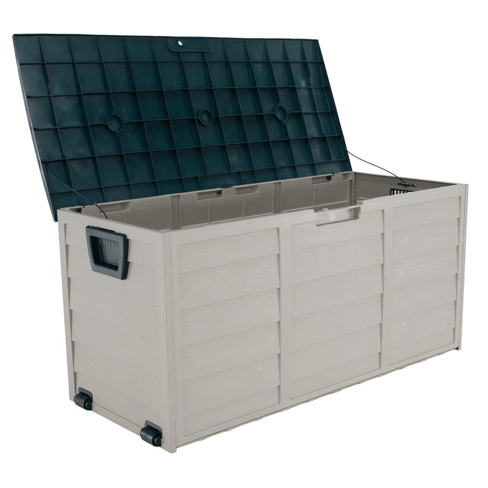 Záhradný úložný box Kortez - sivá / zelená – obrázok 10