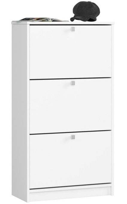 3 krídlový botník 60 cm, biely