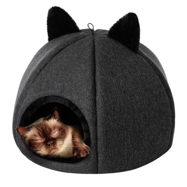 Búdka pre mačku KITTY HEAD R1 čierna