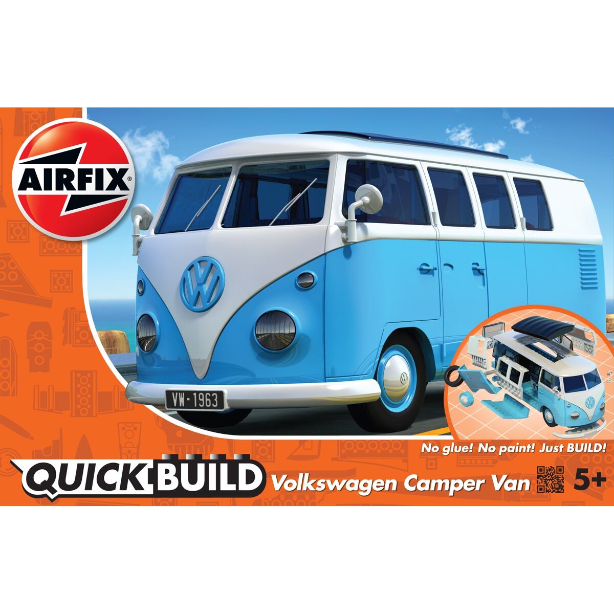Airfix Quick Build J6024 - VW Camper Van - modrá