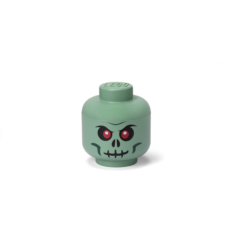 LEGO úložná hlava (veľkosť S) - zelený kostlivec