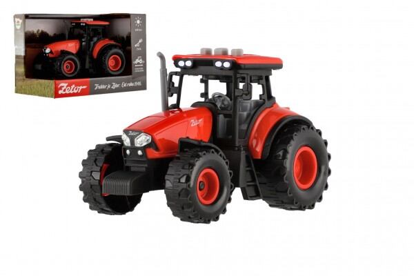 Teddies Traktor Zetor plast na zotrvačník, na batérie so svetlom, so zvukom