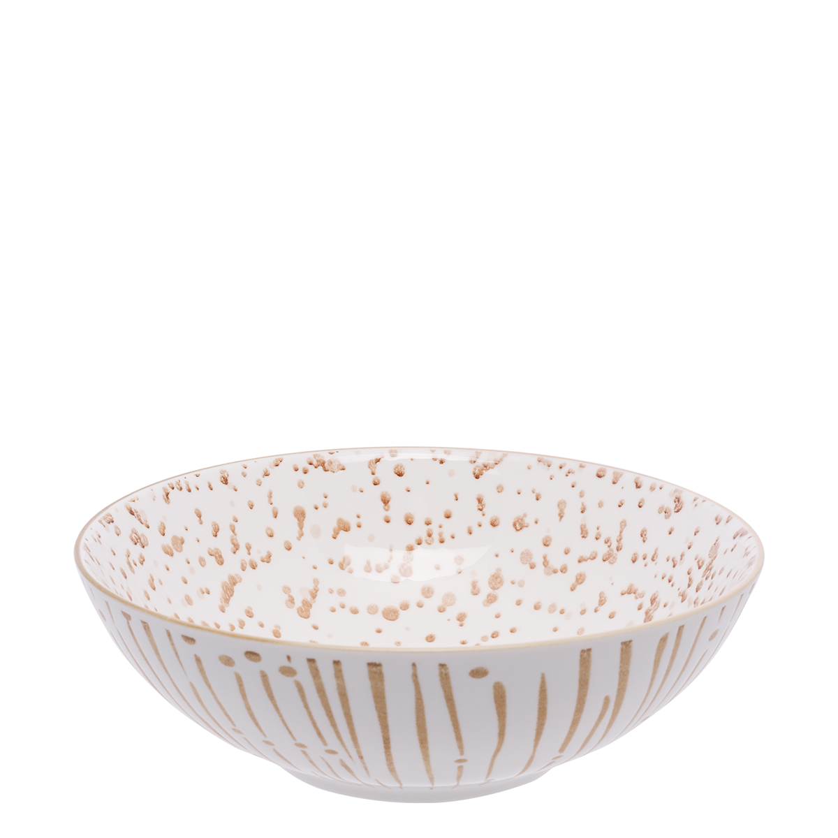 Miska na cereálie biela / champagne 17,8 cm - Basic