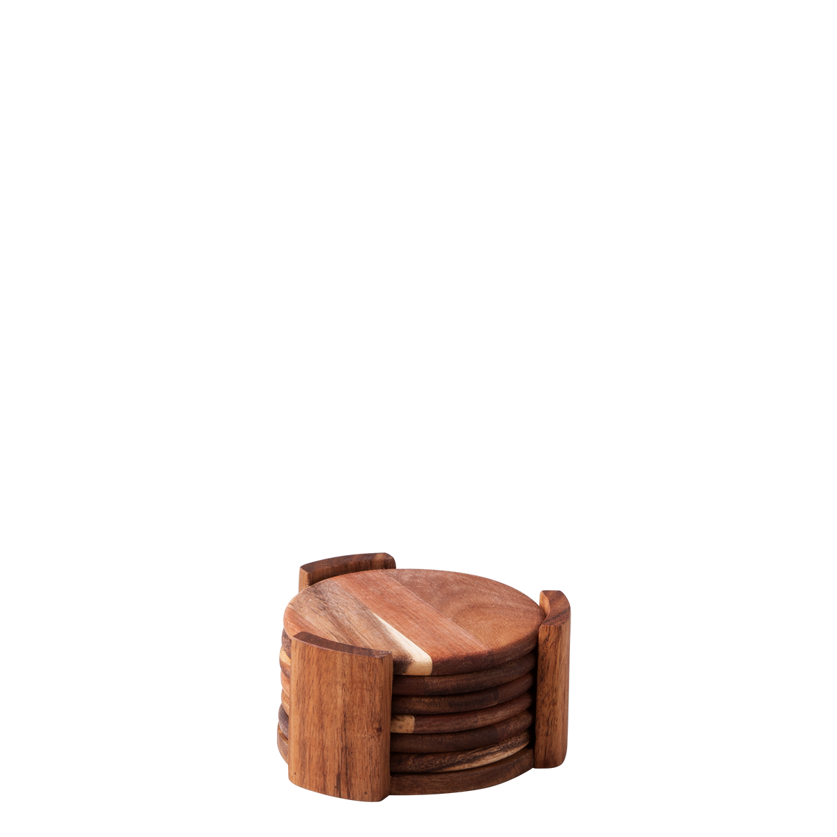 Podložky v stojane set 7ks ø 11,8 cm - FLOW Wooden
