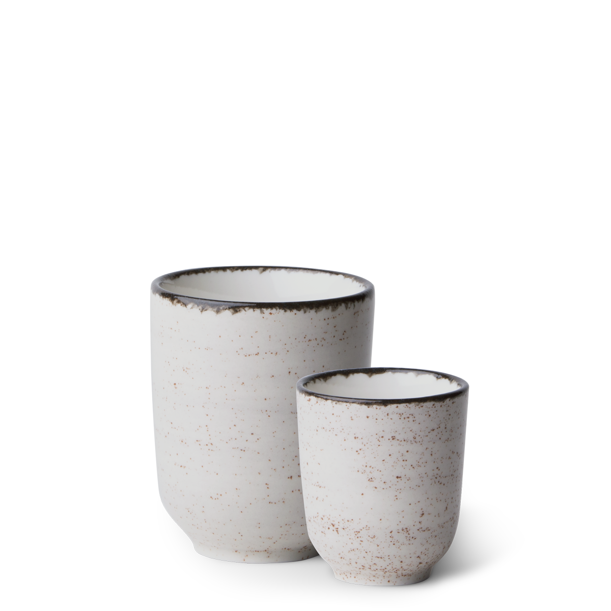 Porcelánový set 8 ks – Gaya Atelier sivé fŕkané