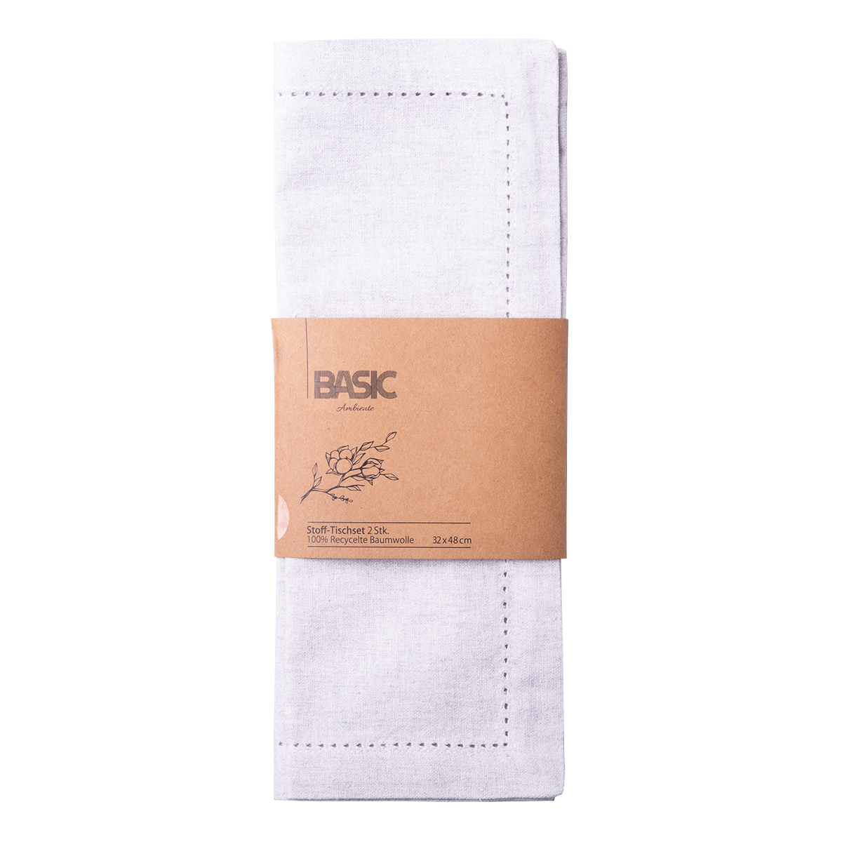 Sivé bavlnené prestieranie 32 x 48 cm 2 ks – Basic Ambiente