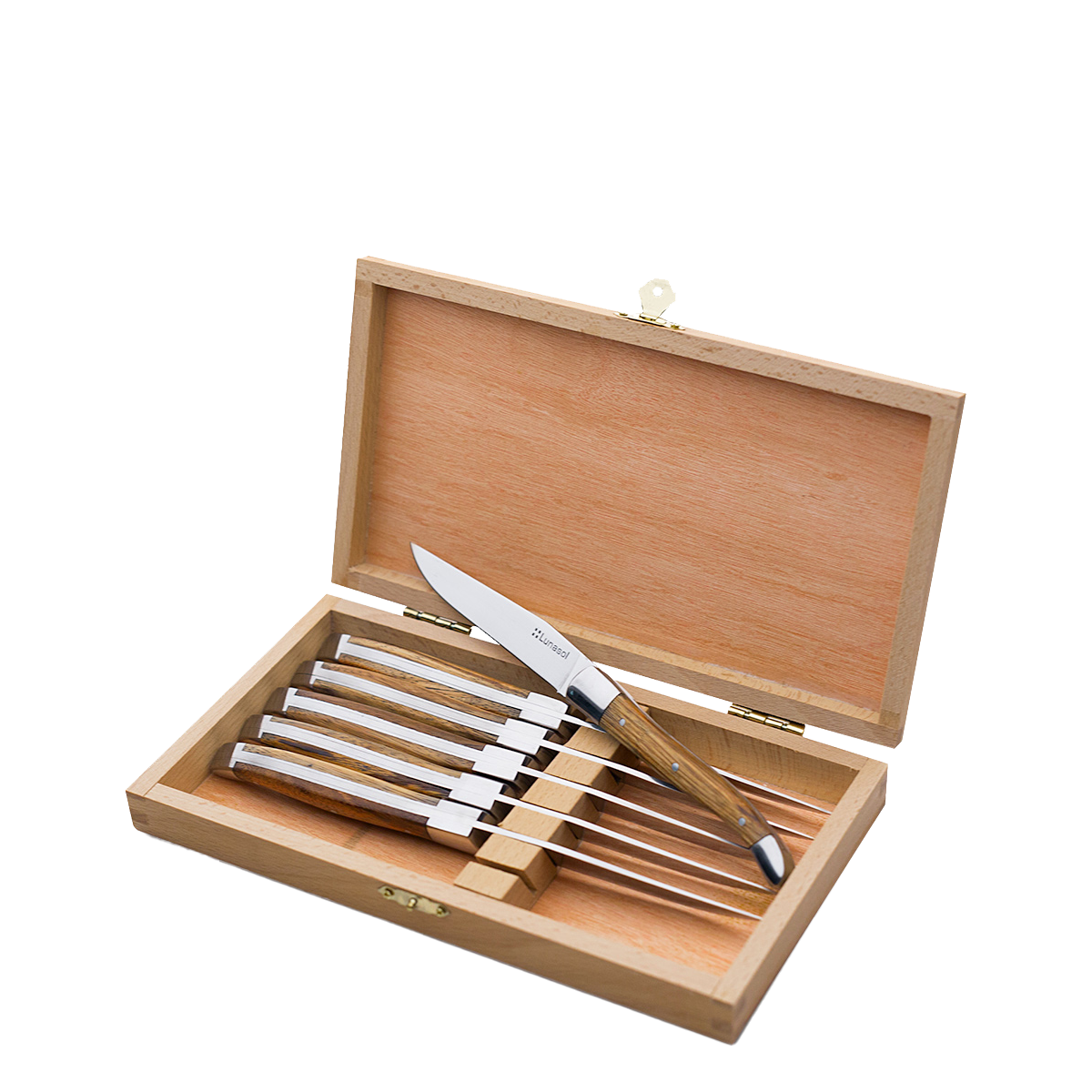 Steakové nože v drevenom boxe set 6 ks - Basic