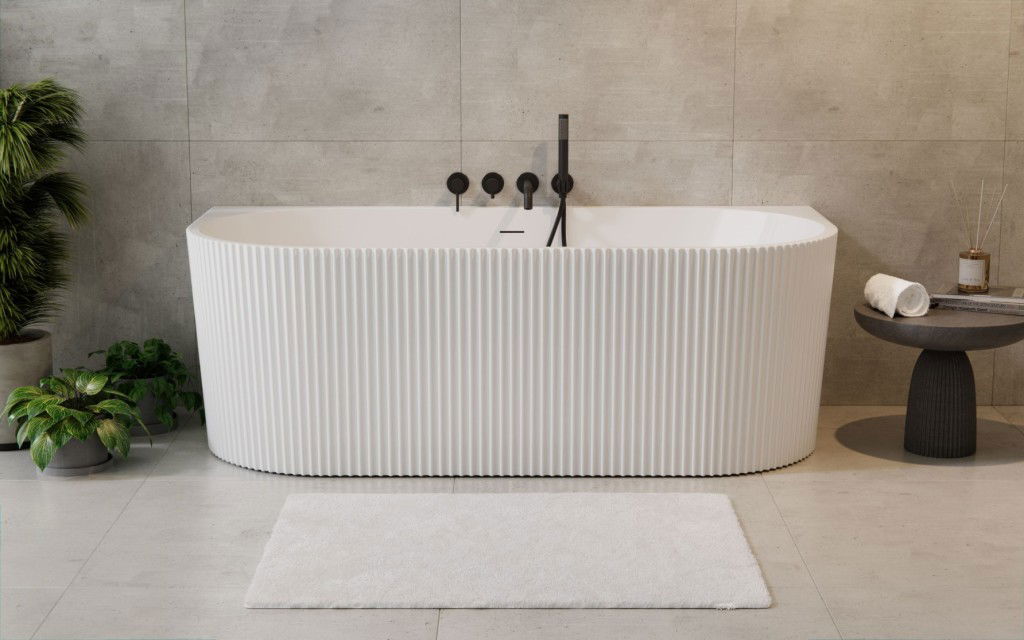 BESCO - Voľne stojaca vaňa LEYA biela, sifón so štrbinovým prepadom - Farba - Biela, Farba sifónu - Biela, Rozmer vane - 170 × 78 cm VANLEY170WNW