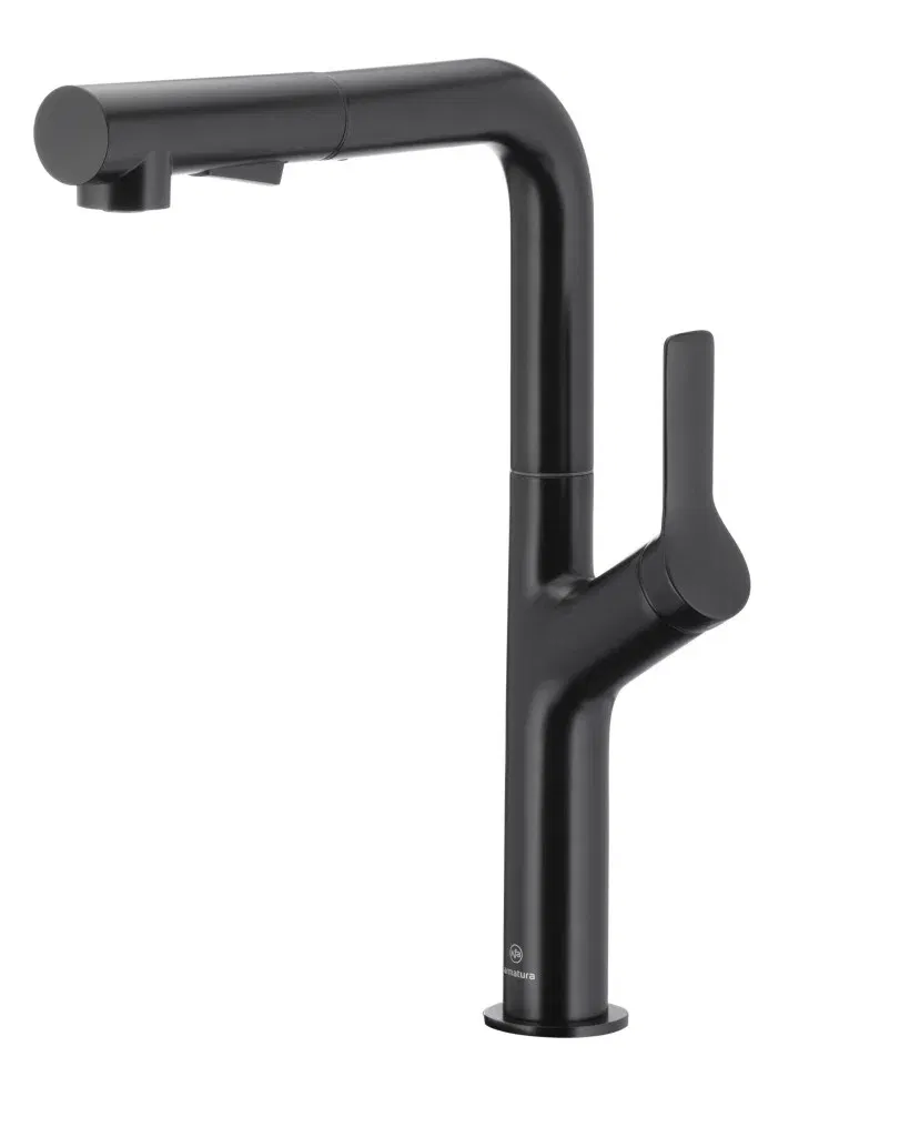 KFA - DUERO DESIGN drezová batéria s otočnou vyťahovacou sprchou a prepínaním, INOX 6623-220-22